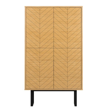 Camden Herringbone tall dresser (with shelves)